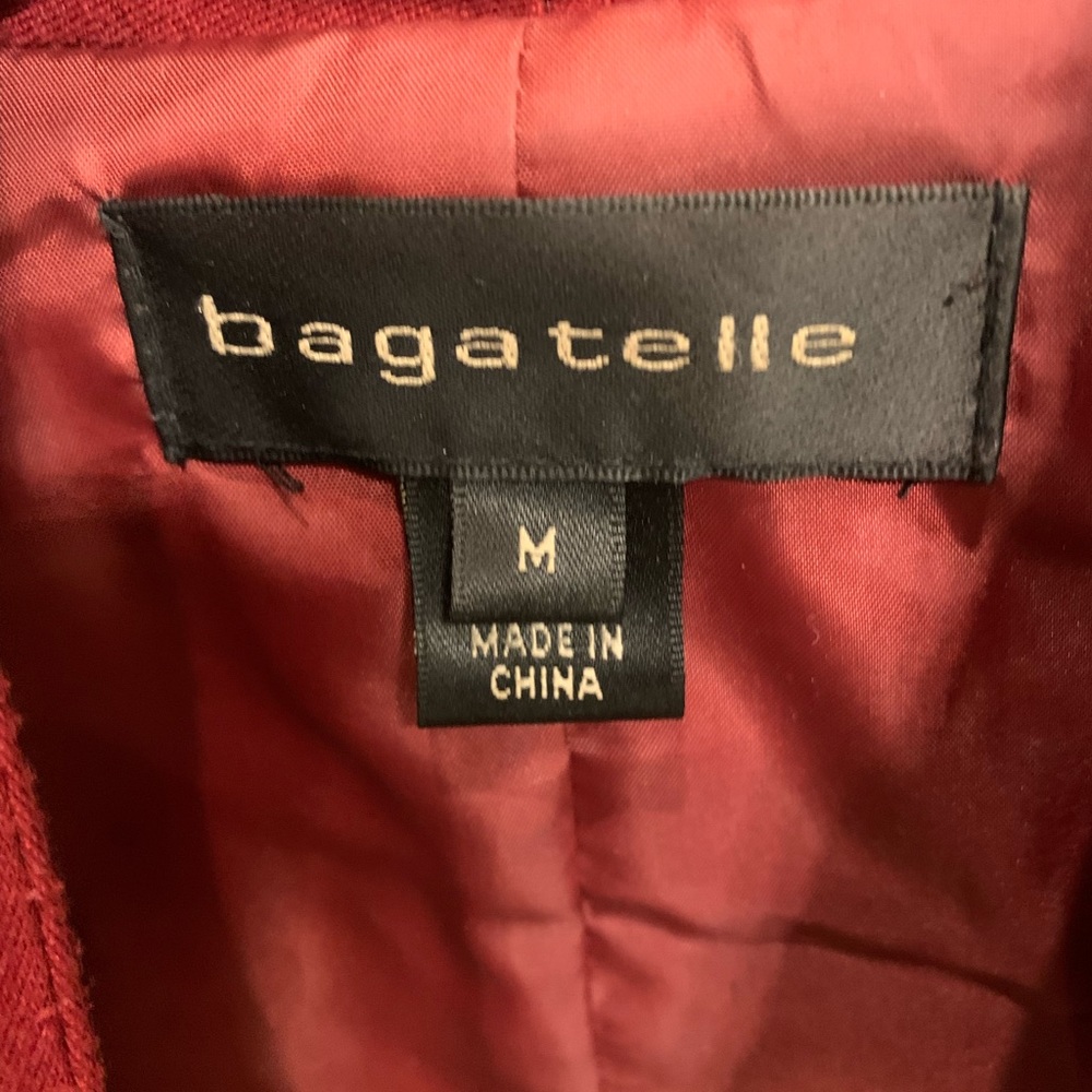 bagatelle Red Tie-Front Leather Sleeve Jacket - Picture 5 of 6
